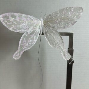 Feather Butterflys With Glitter and Wire